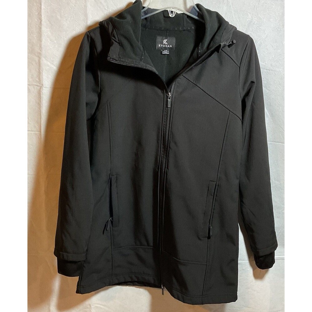Women’s Fleece Lined Black Parka By Kyodan Size PS